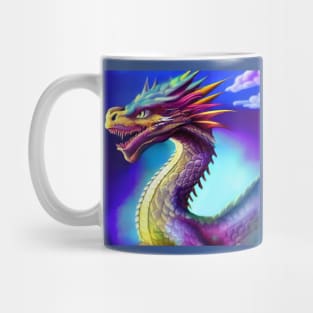 Purple and Gold Cloud Dragon Mug